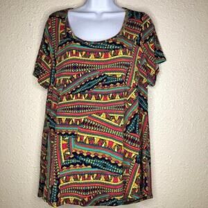 LuLaRoe women’s blouse multicolor XL geometric design